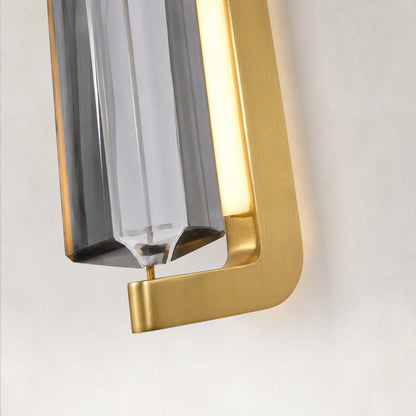 Hustle Modern Smoke Crystal Wall Sconce