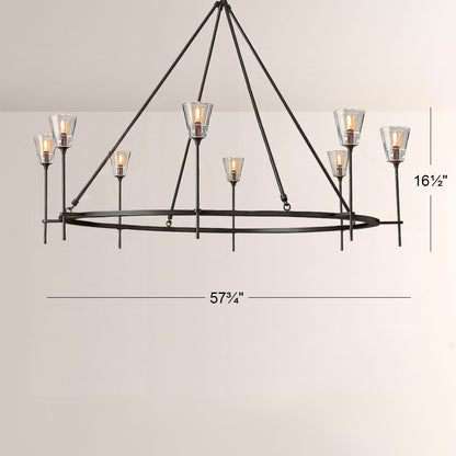 Torsio Verre Round Chandelier 58"