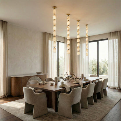 Dana Linear Alabaster Pendant 30”H