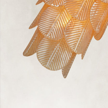 Echo Amber Leaves Glass Wall Sconce