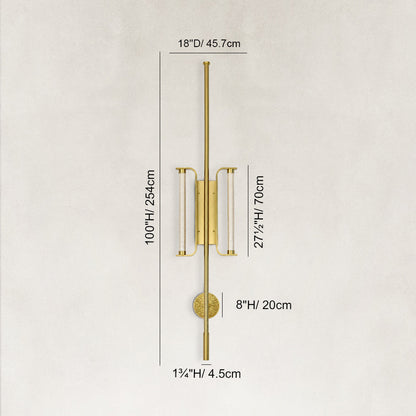 Keira Modern Amber Glass Wall Sconce