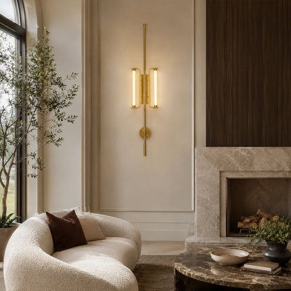 Keira Modern Amber Glass Wall Sconce