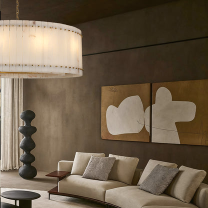 Mervin Alabaster Round Chandelier 48"