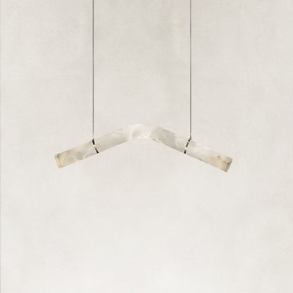 Verve Arch Alabaster Tube Pendant Light 59"L
