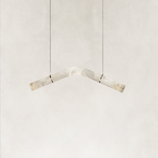 Verve Arch Alabaster Tube Pendant Light 59"L