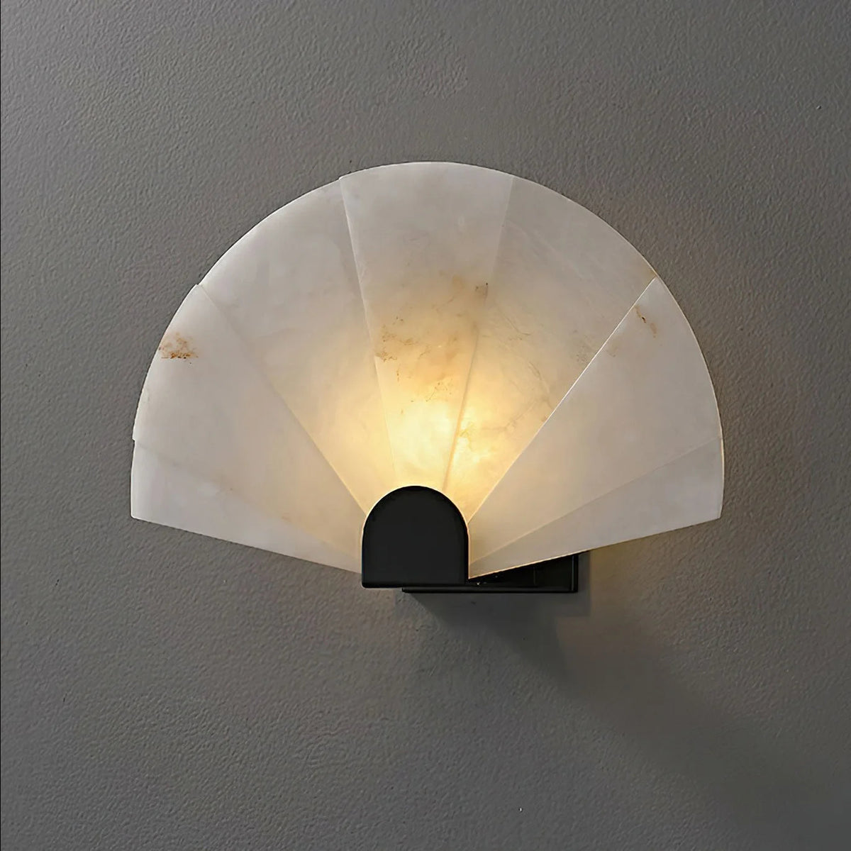 Alabaster Fan Wall Sconce