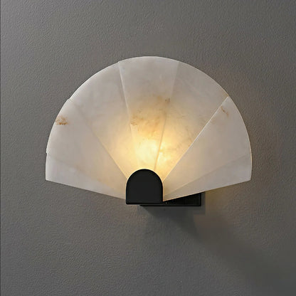 Alabaster Fan Wall Sconce
