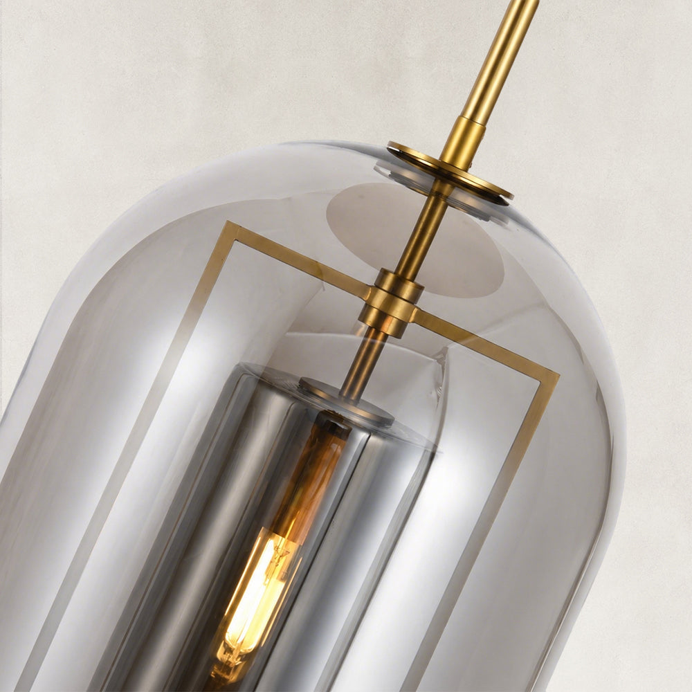 Cora Round Smoke Crystal Pendant