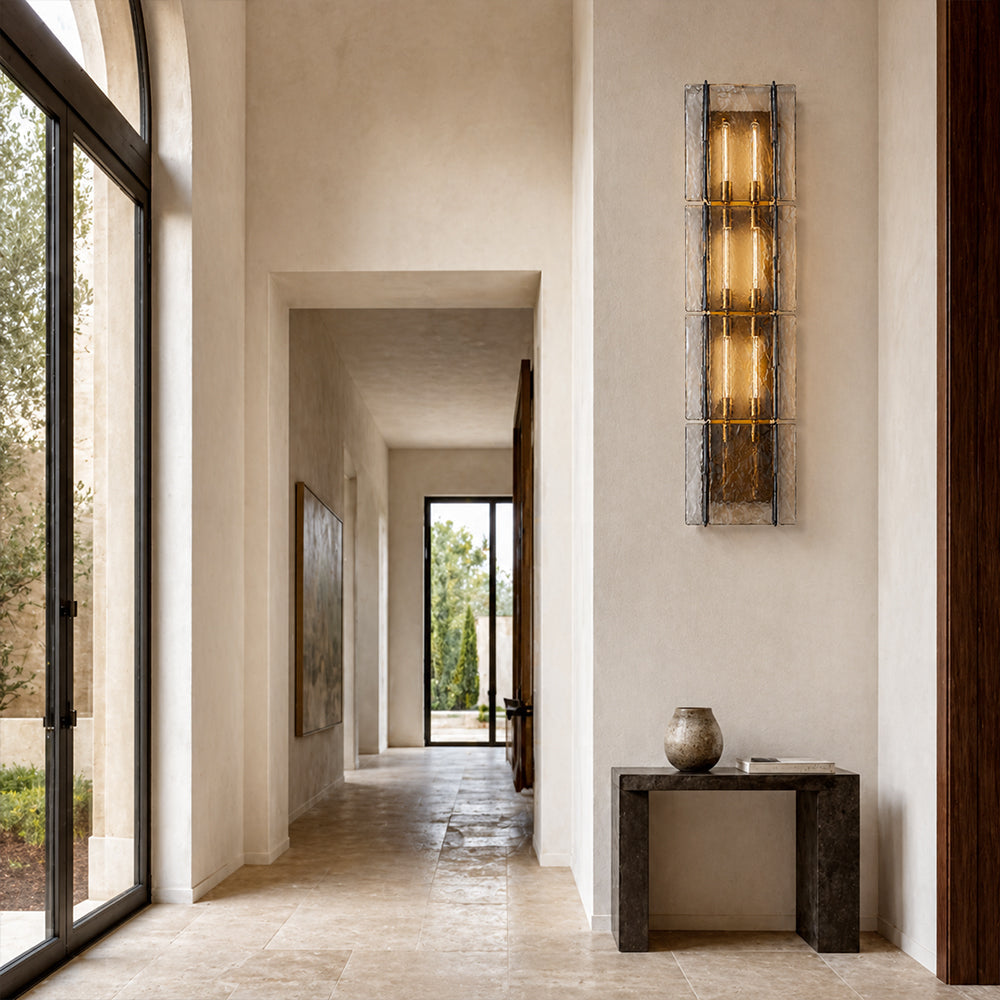 Zeal Modern Smoke Glass Wall Sconce