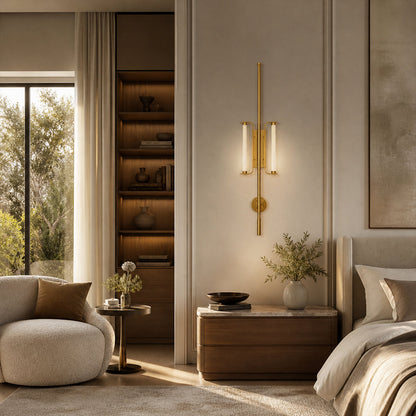 Keira Modern Amber Glass Wall Sconce