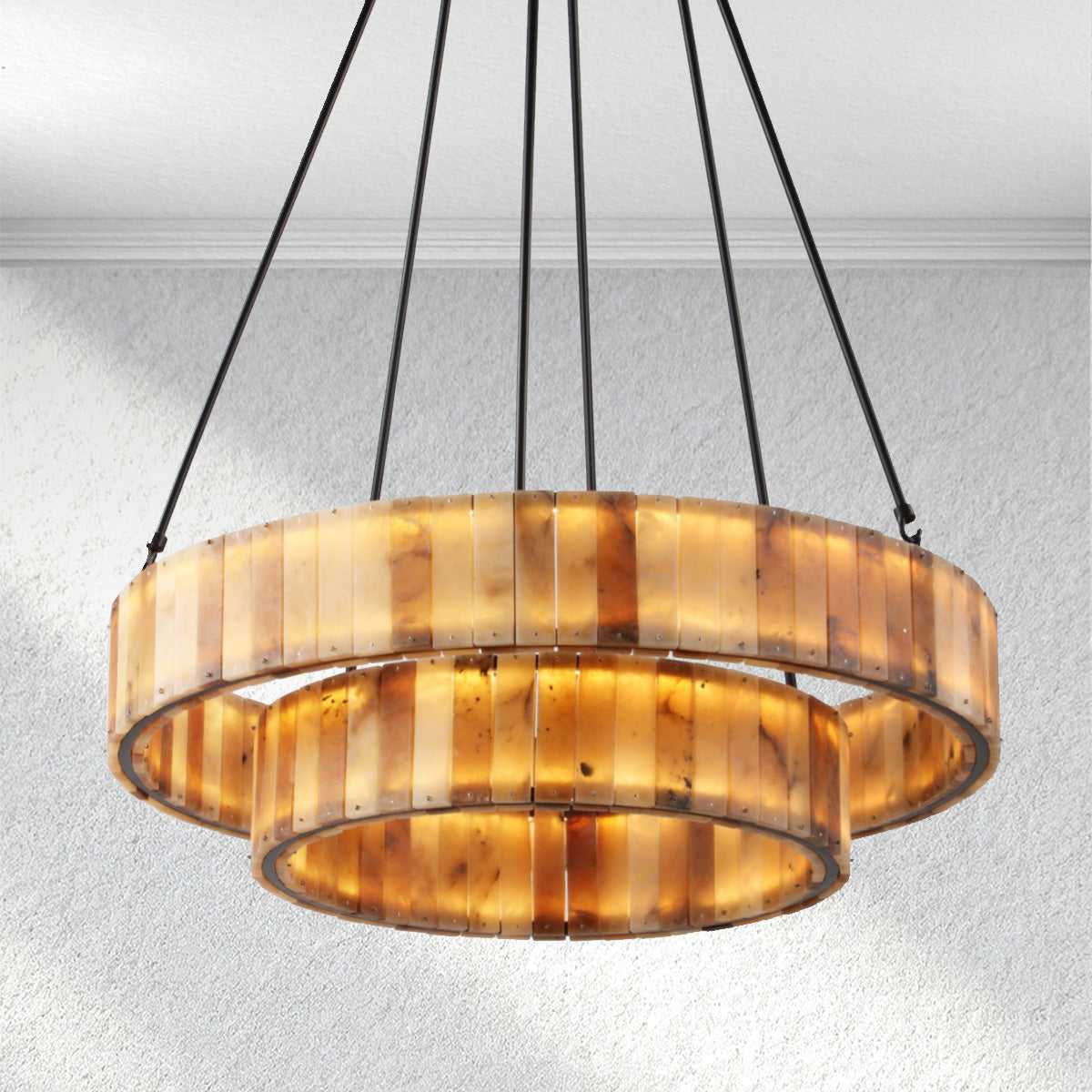 Levitation Carey Eterna Alabaster Round Chandelier