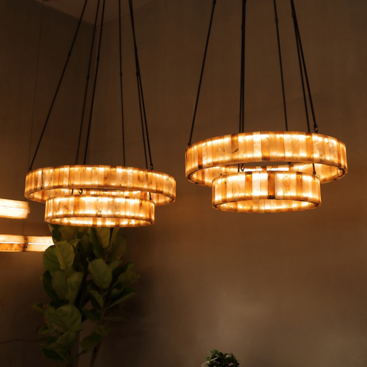 Levitation Carey Eterna Alabaster Round Chandelier