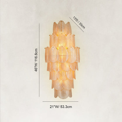 Echo Amber Leaves Glass Wall Sconce