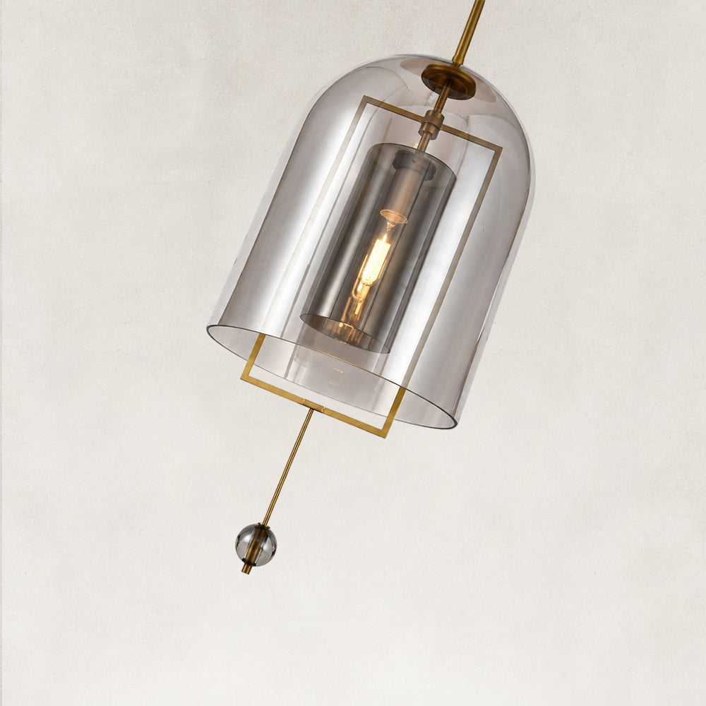 Cora Round Smoke Crystal Pendant