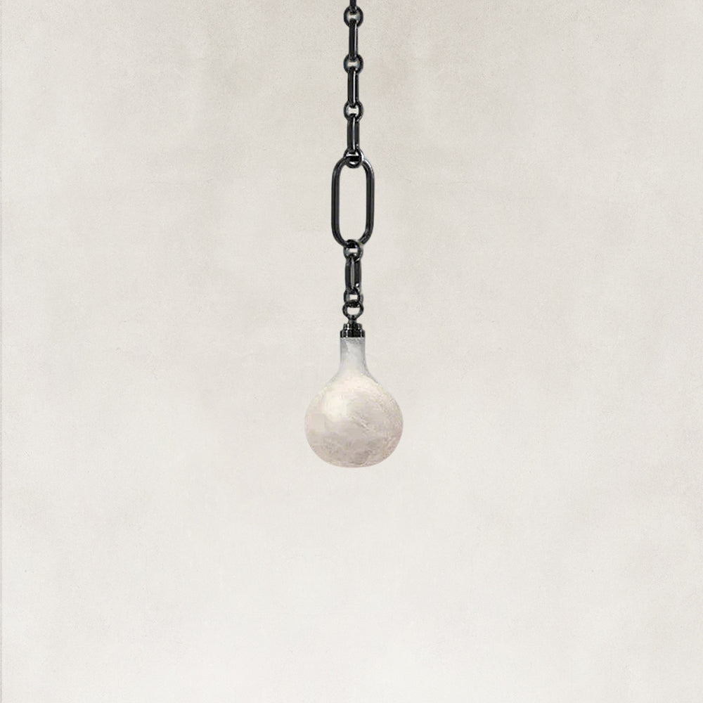 Aether Alabaster Chain Round 1 Light Pendant 6”D