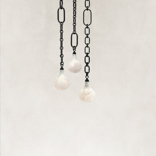 Aether Alabaster Chain Round 3 Lights Pendant 12”D