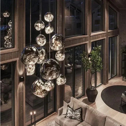 Afra Glass Chandelier 36"