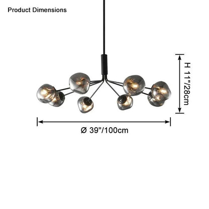 Afra Glass Chandelier
