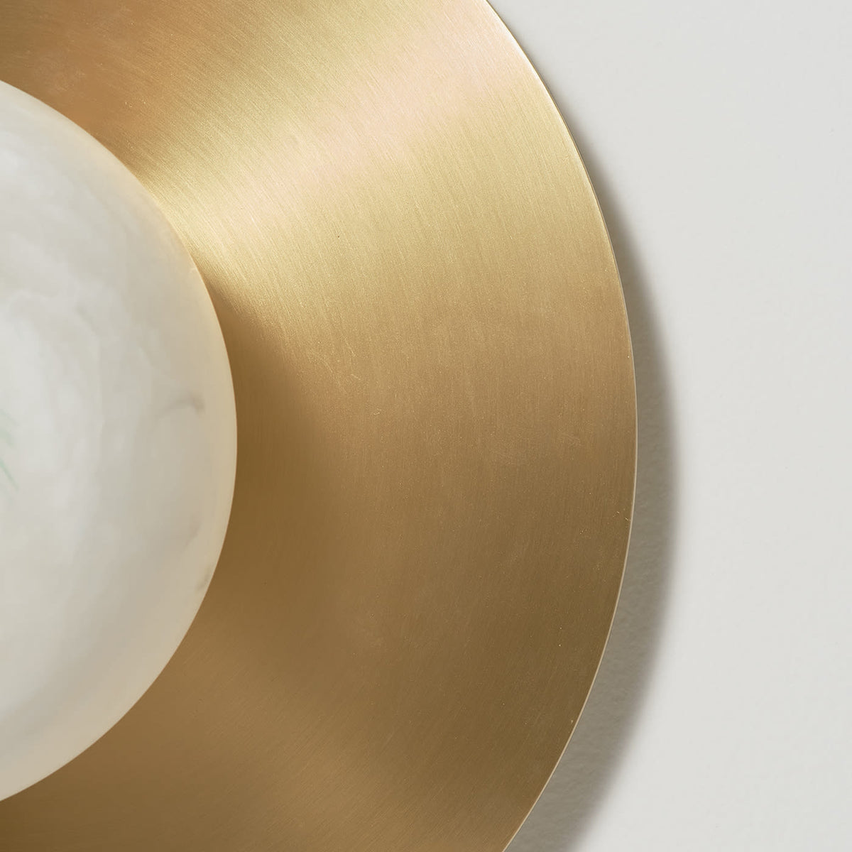Alabaster Brass Wall Sconce
