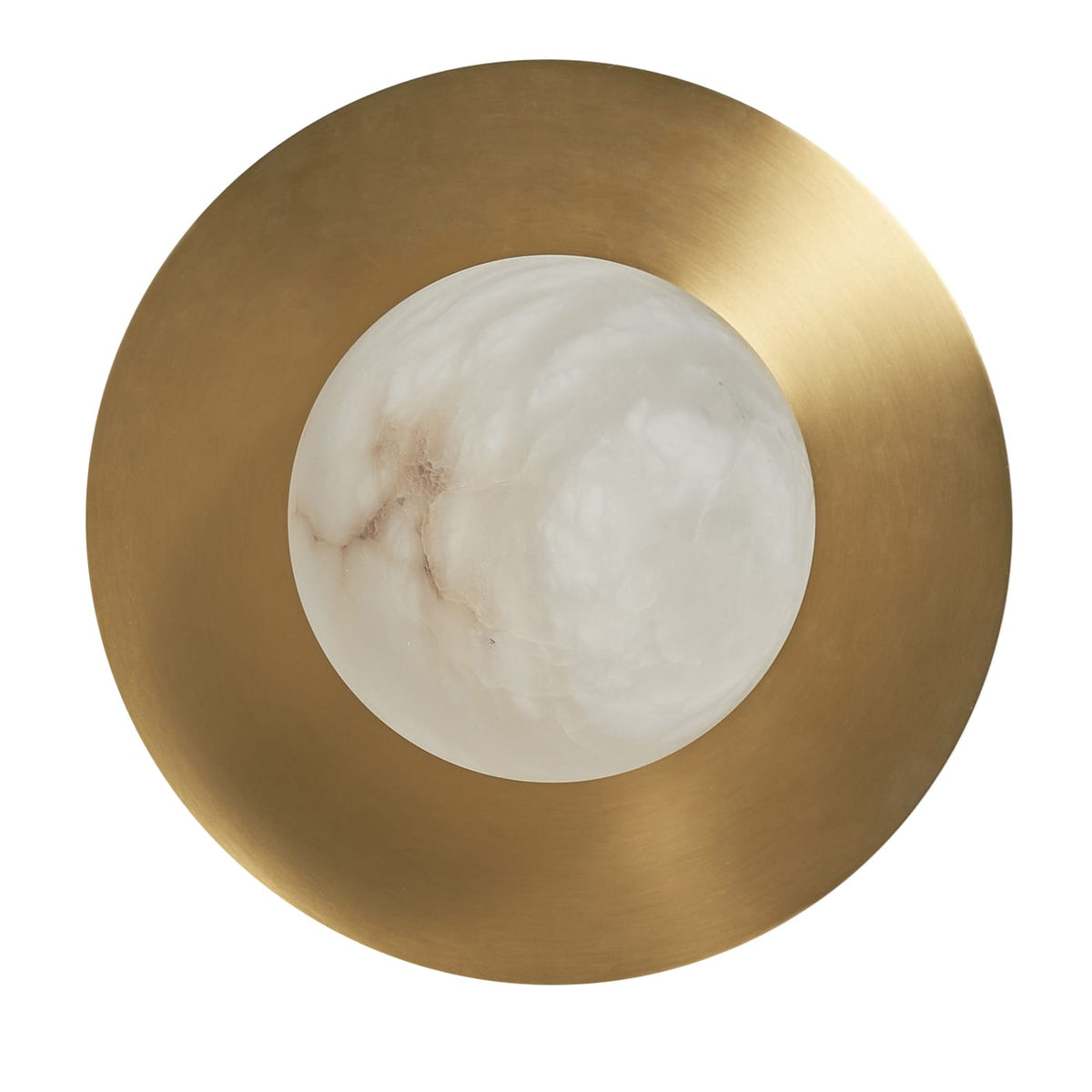 Alabaster Brass Wall Sconce