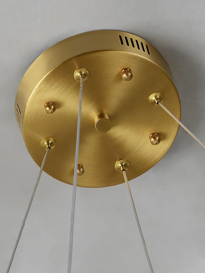 Alabaster Brass & White LED Chandelier – Luxury 39‑Inch Diameter