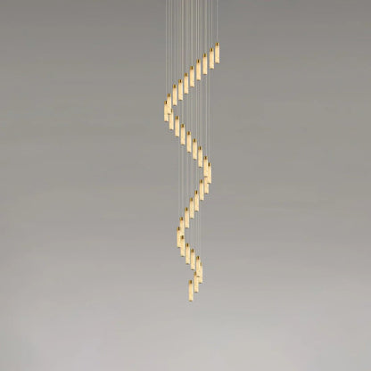 Alabaster Cascade Chandelier – Brass & White Multi-Head LED