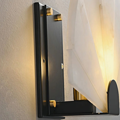 Alabaster Fan Wall Sconce