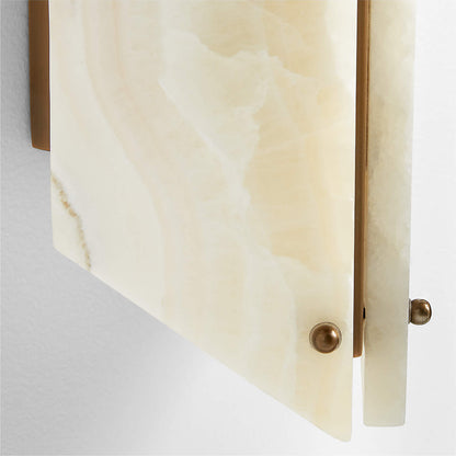 Alabaster Geometric Wall Light Onyx