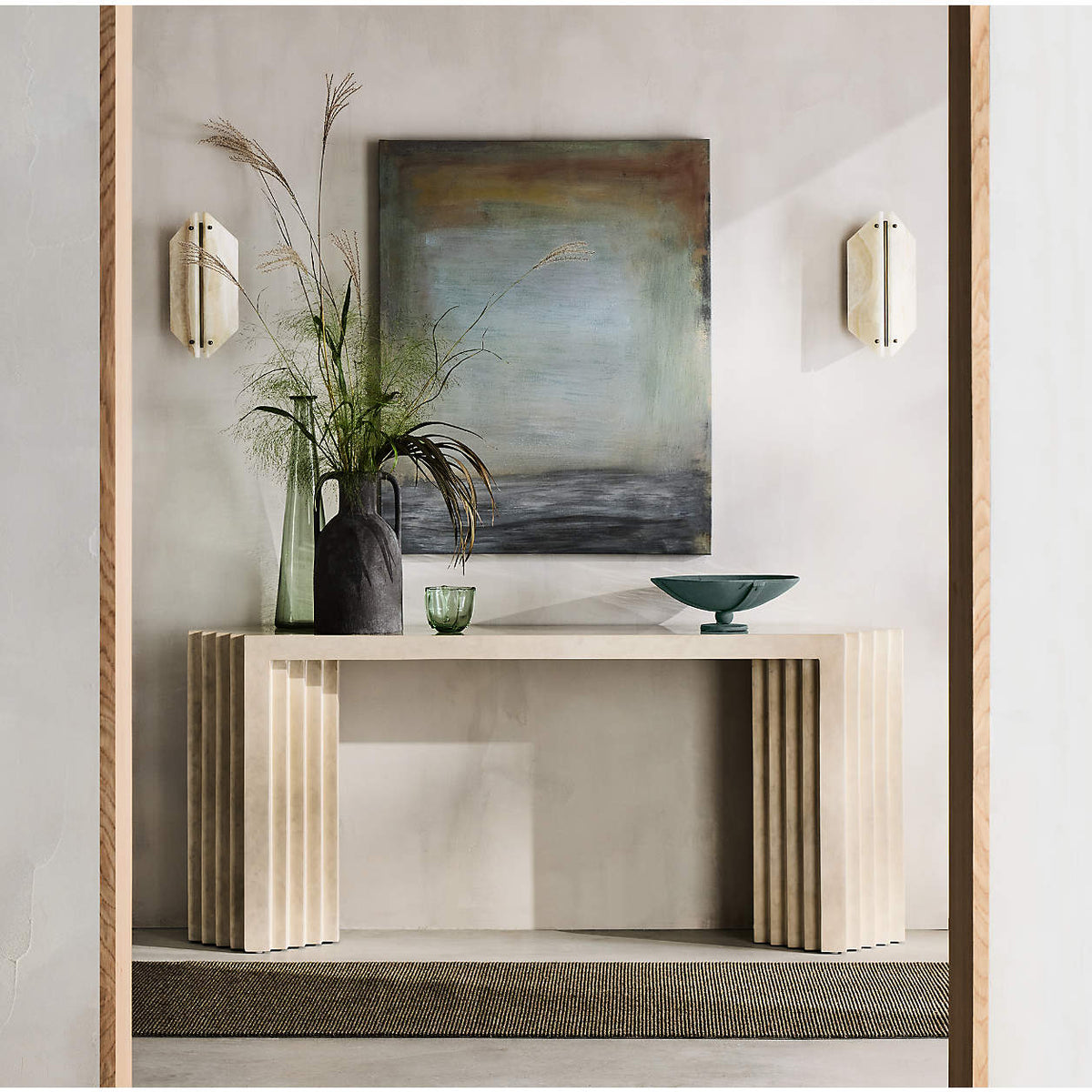 Alabaster Geometric Wall Light Onyx