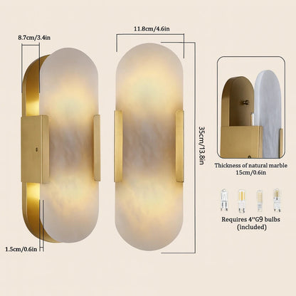 Alabaster OpalEdge Oval Wall Sconce