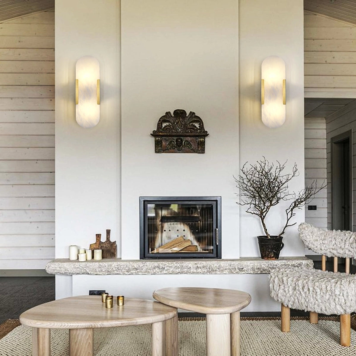 Alabaster OpalEdge Oval Wall Sconce