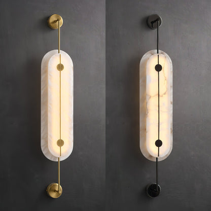 Alabaster Solvane Slim Oval Wall Sconce
