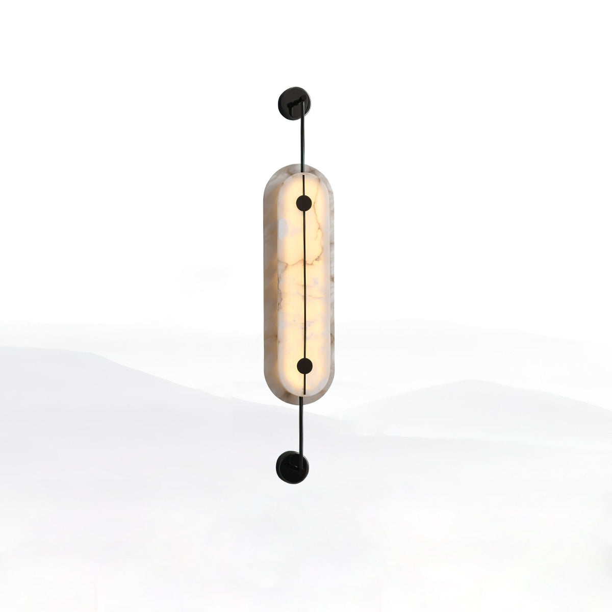 Alabaster Solvane Slim Oval Wall Sconce