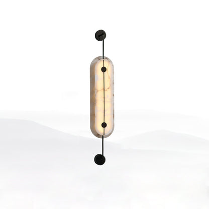 Alabaster Solvane Slim Oval Wall Sconce