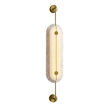 Alabaster Solvane Slim Oval Wall Sconce