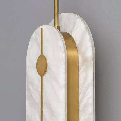 Alabaster Solvane Slim Oval Wall Sconce
