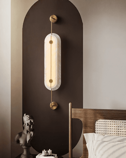 Alabaster Solvane Slim Oval Wall Sconce