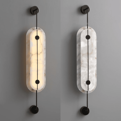Alabaster Solvane Slim Oval Wall Sconce