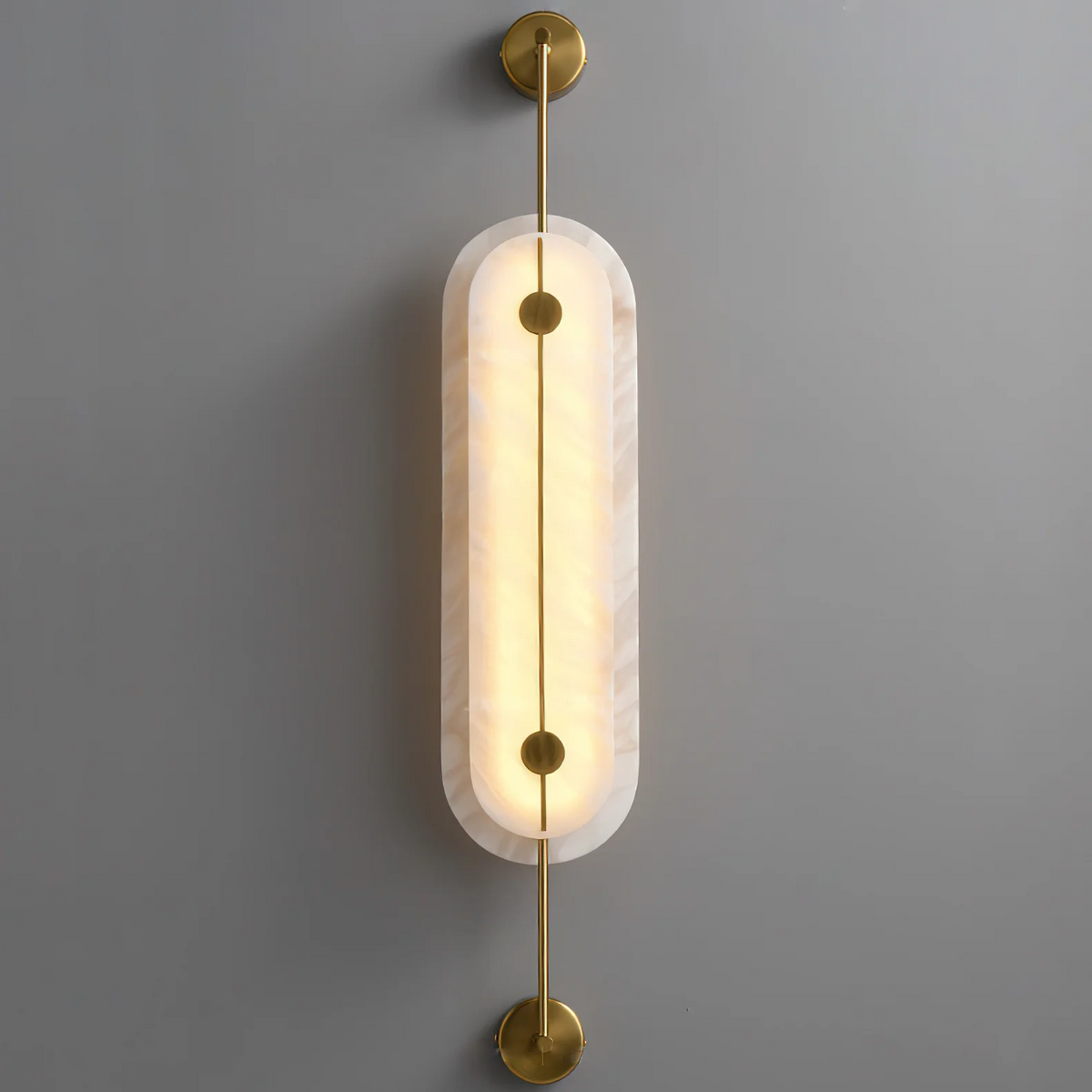 Alabaster Solvane Slim Oval Wall Sconce