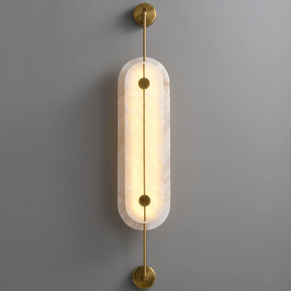 Alabaster Solvane Slim Oval Wall Sconce