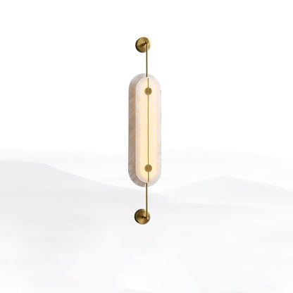 Alabaster Solvane Slim Oval Wall Sconce