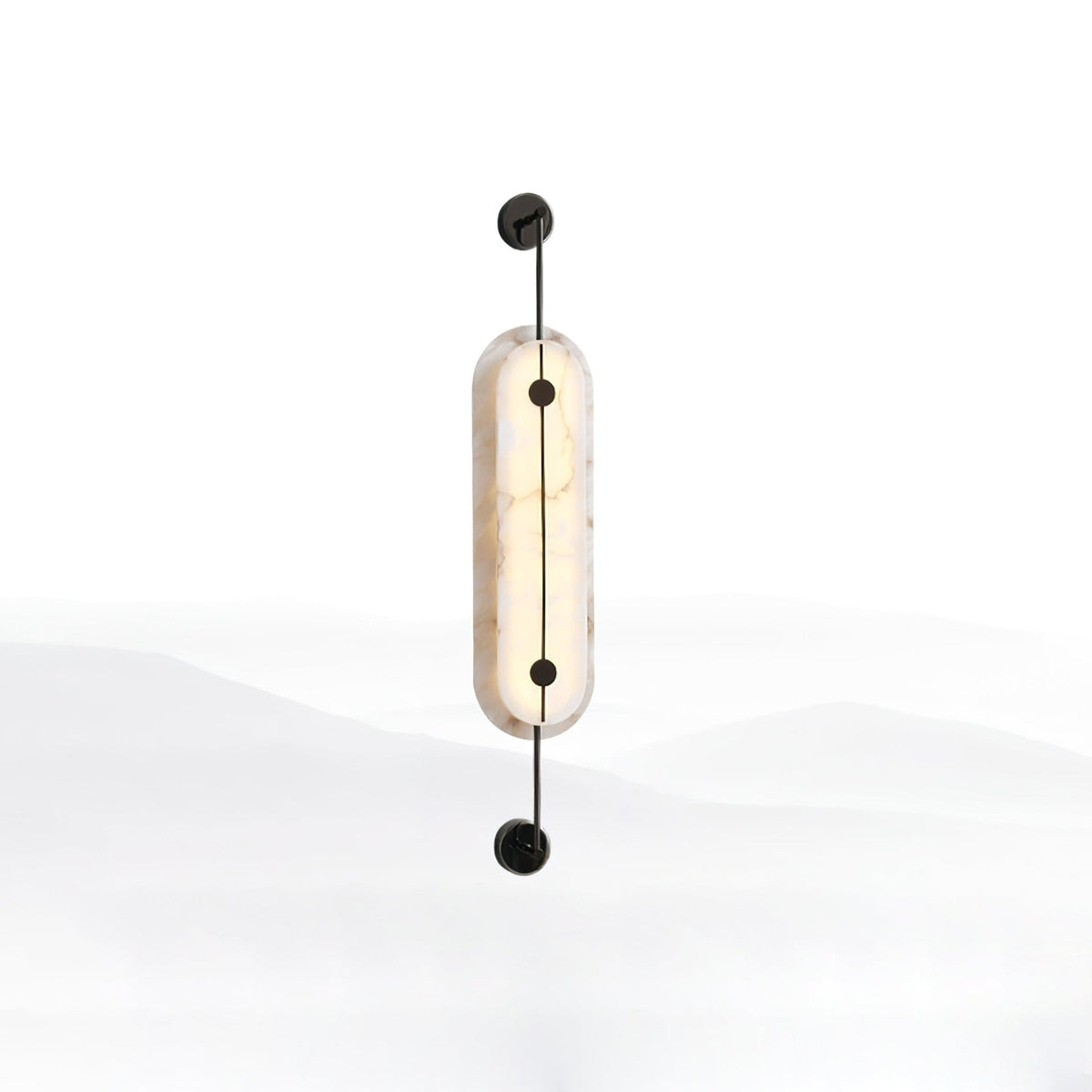 Alabaster Solvane Slim Oval Wall Sconce