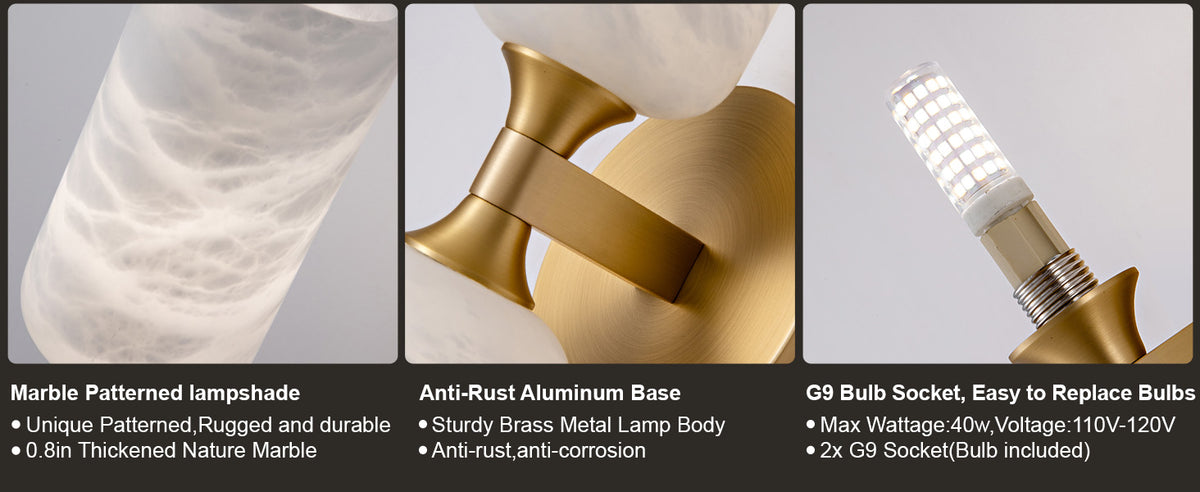 Alabaster Axis Wall Sconce
