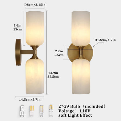 Alabaster Axis Wall Sconce
