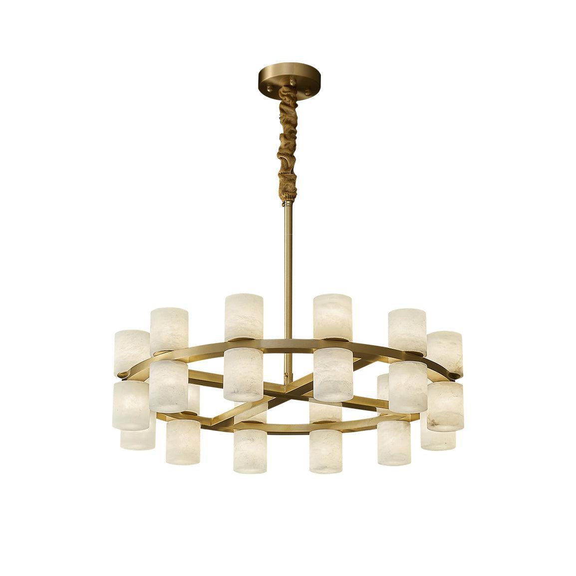 Alabaster Cylinder Chandelier