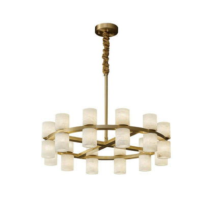 Alabaster Cylinder Chandelier