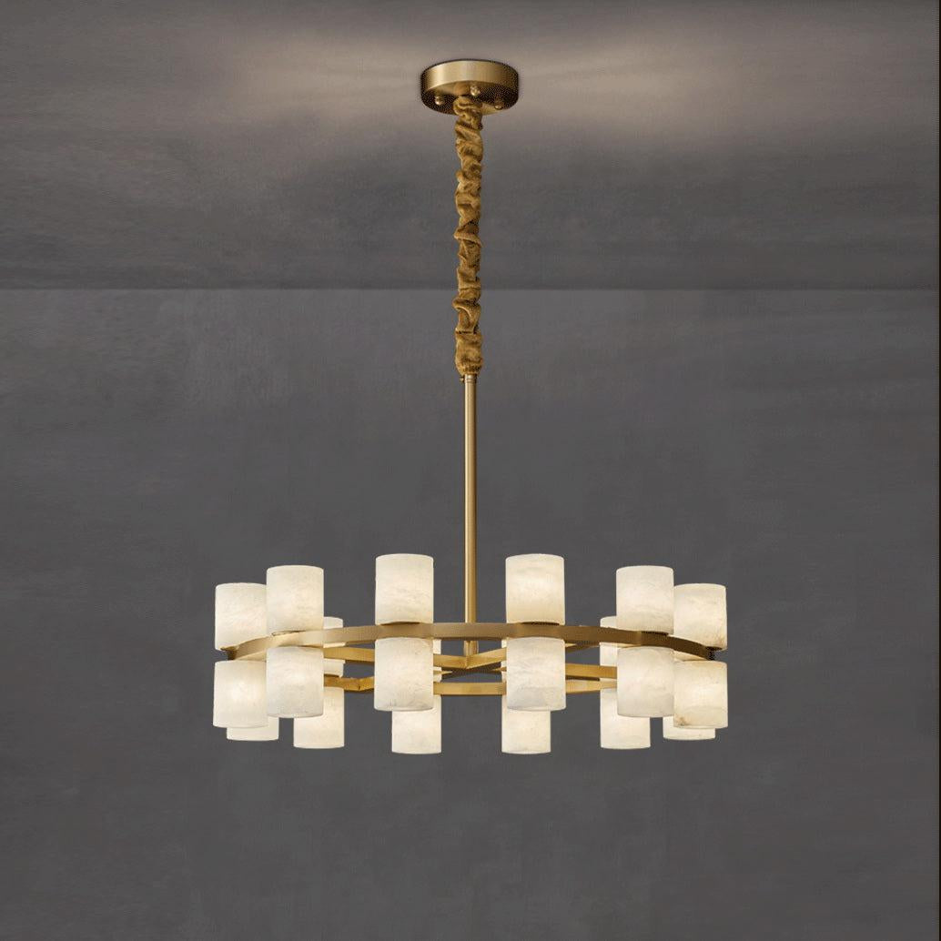 Alabaster Cylinder Chandelier