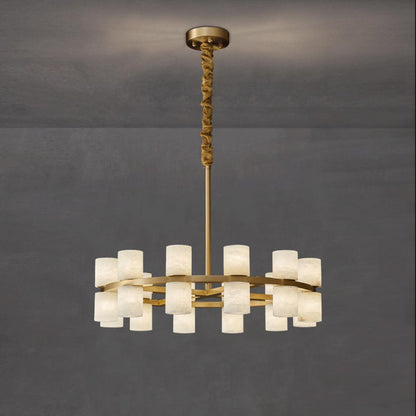 Alabaster Cylinder Chandelier