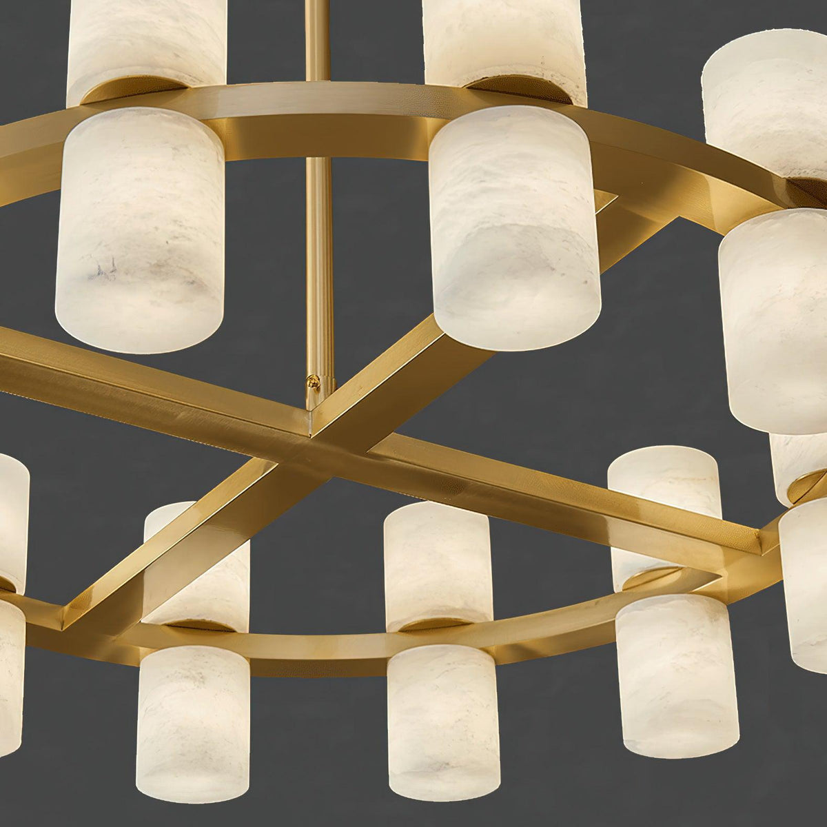 Alabaster Cylinder Chandelier
