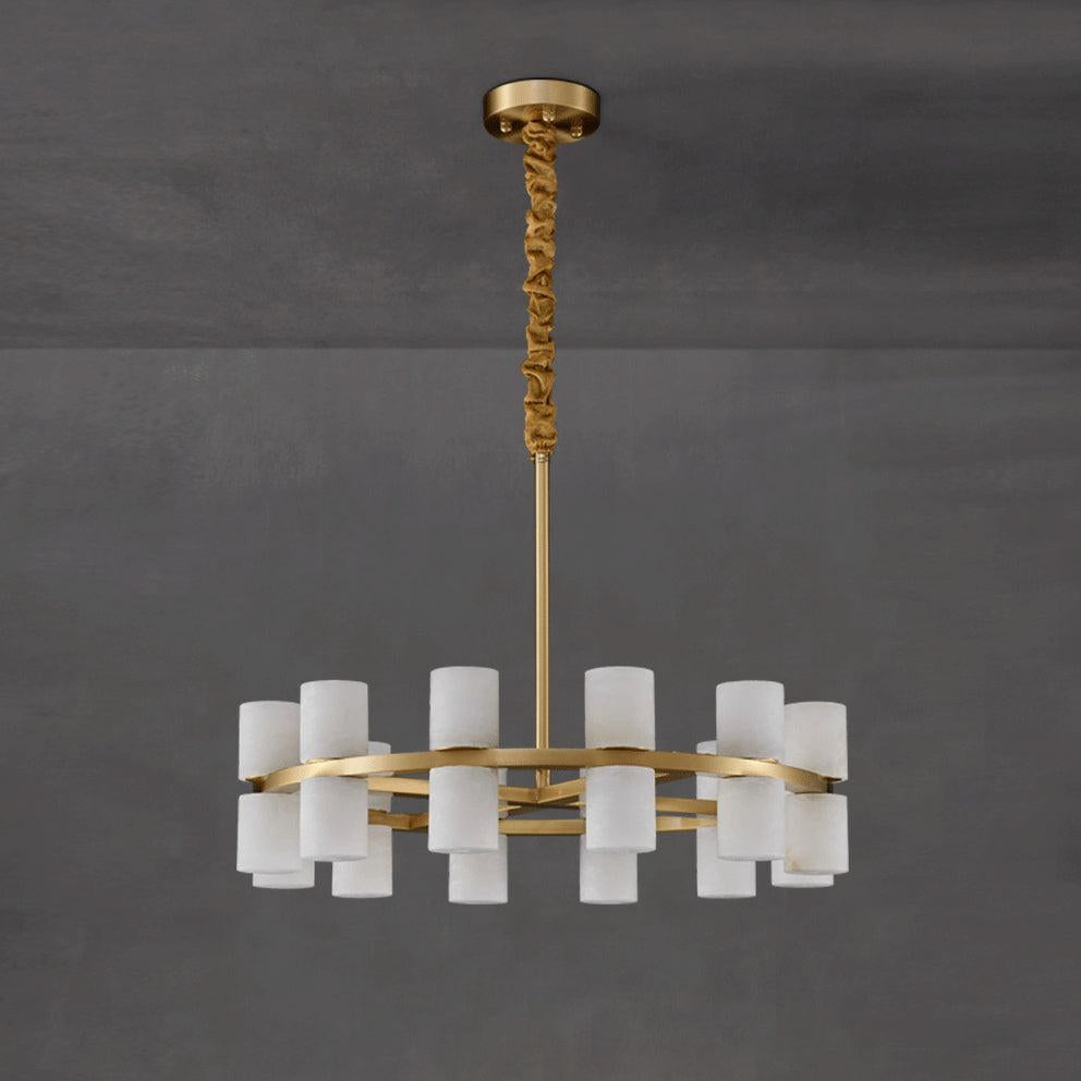 Alabaster Cylinder Chandelier